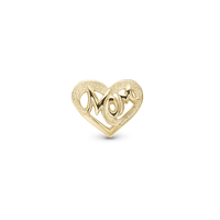 MOM Million Love Charm 6 mm til Classic Læderarmbånd - Stjernestøv Forgyldt Sterling Sølv