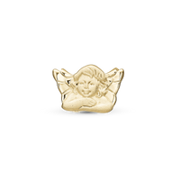 Sweet Angel Charm 6 mm til Classic Læderarmbånd - Mat Forgyldt Sterling Sølv