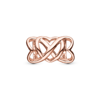 Eternity Charm 6 mm til Classic Læderarmbånd - Blankpoleret Rosaforgyldt