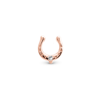 Lucky Charm 6 mm til Classic Læderarmbånd - Blankpoleret Rosaforgyldt m. 1 Cubic Zirkonia