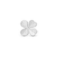 Four Leaf Clover Charm 6 mm til Classic Læderarmbånd - Mat Sterling Sølv