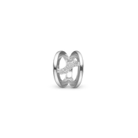 Simplicity Charm 6 mm til Classic Læderarmbånd - Blankpoleret Sterling Sølv