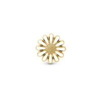 Marguerit Charm 6 mm til Classic Læderarmbånd - Forgyldt Sterling Sølv