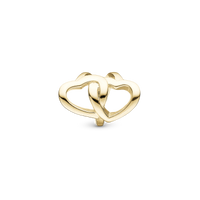 My Only One Charm 6 mm til Classic Læderarmbånd - Blankpoleret Forgyldt Sterling Sølv