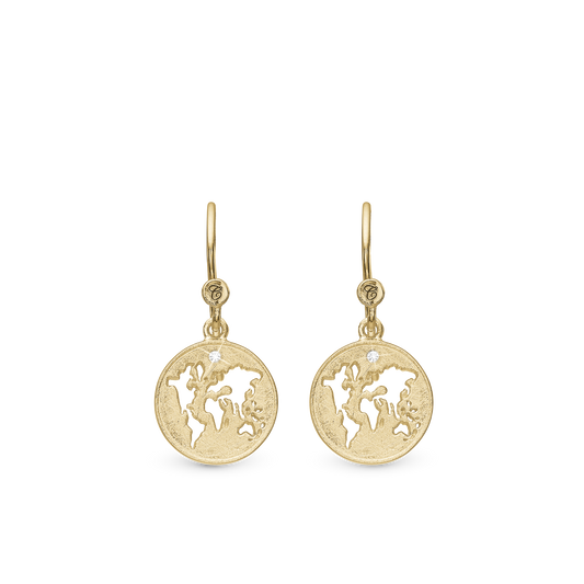 The World, ear rings, goldpl silver