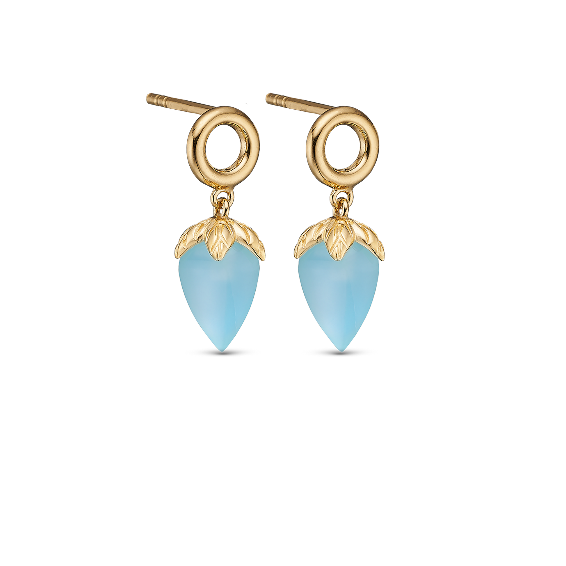 Blue Chalcedony Ørestikker - CHRISTINA