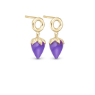 Purple Chalcedony Ørestikker - CHRISTINA