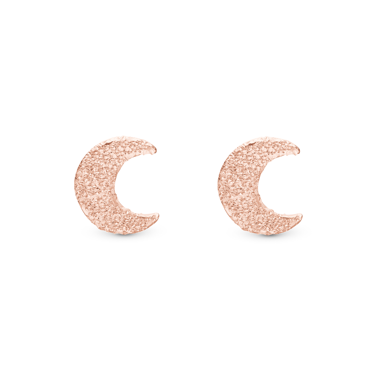 Sparkling Moon, studs, rose goldpl