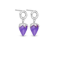 Purple Chalcedony Ørestikker - CHRISTINA