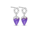 Purple Chalcedony Ørestikker - CHRISTINA