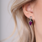 Purple Chalcedony Ørestikker - CHRISTINA