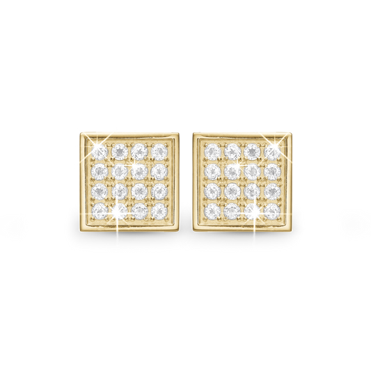 Square Topaz Balance Øreclips - CHRISTINA