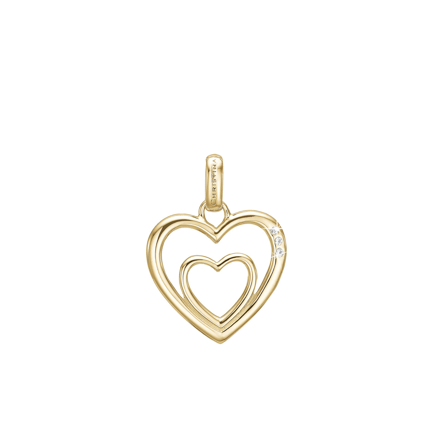 Two Open Hearts vedhæng - CHRISTINA