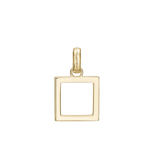 Square Balance, pendant, goldpl silver