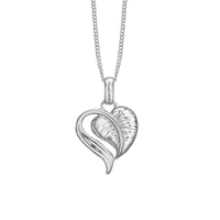 Leaf of Love Vedhæng - Blankpoleret Sterling Sølv