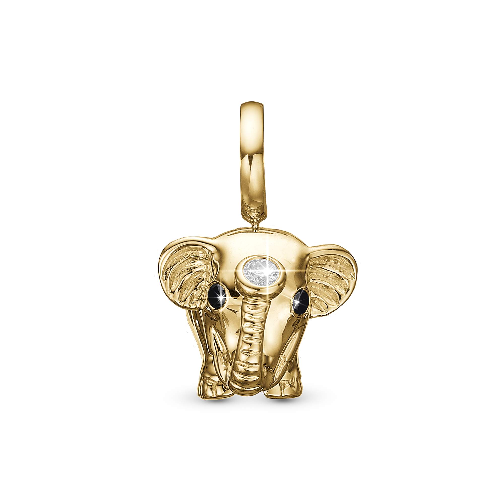 Diamond Elephant Guldcharms - CHRISTINA