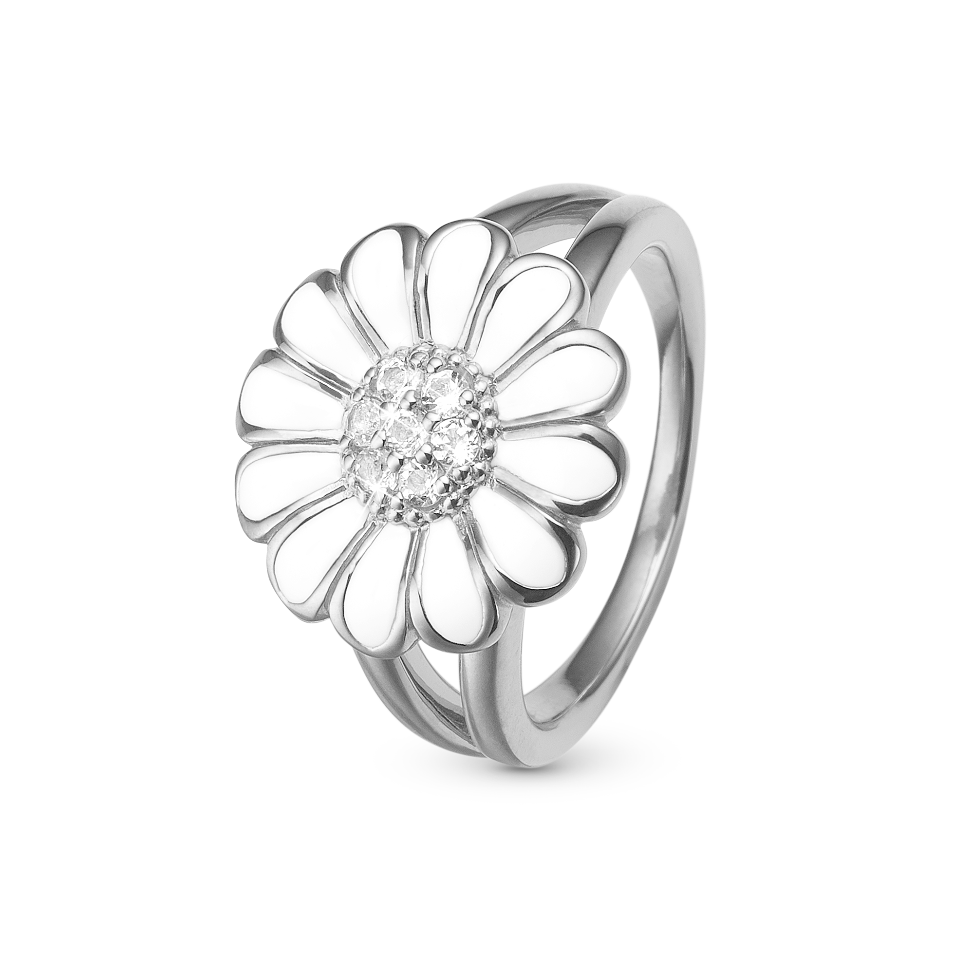 Topaz Big White Marguerite Ringe - CHRISTINA