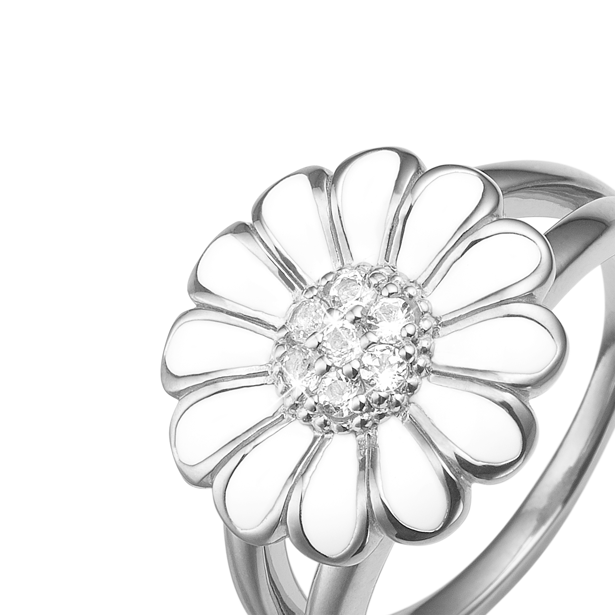 Topaz Big White Marguerite Ringe - CHRISTINA