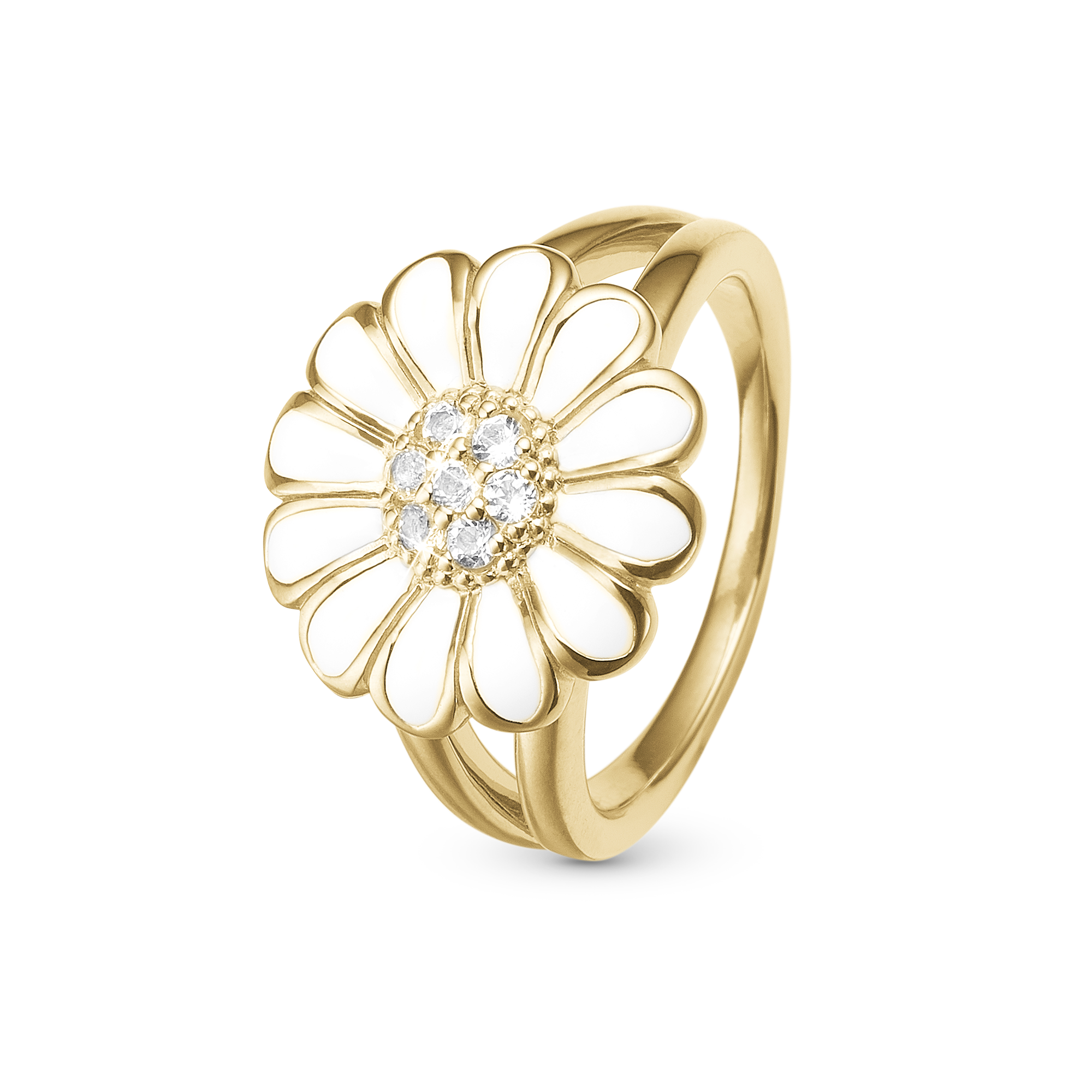 Topaz Big White Marguerite Ringe - CHRISTINA