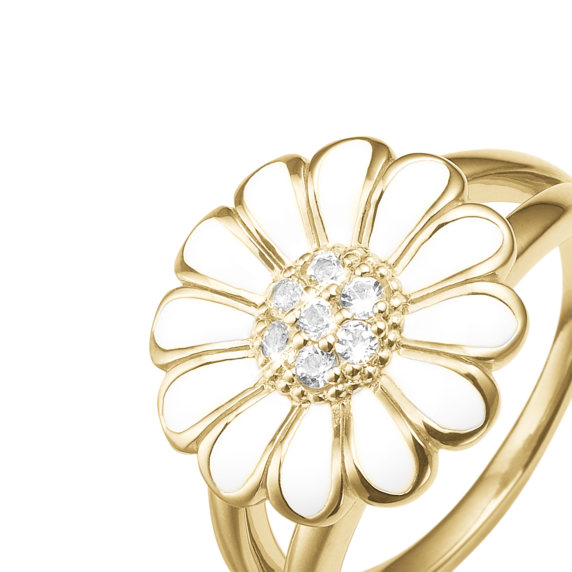 Topaz Big White Marguerite Ringe - CHRISTINA